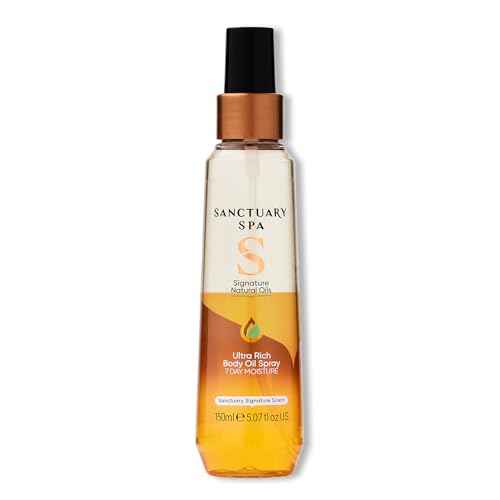 Sanctuary Spa Body Oil Spray, No Mineral Oil, Cruelty Free and Vegan Body Spray Moisturiser, 150 ml