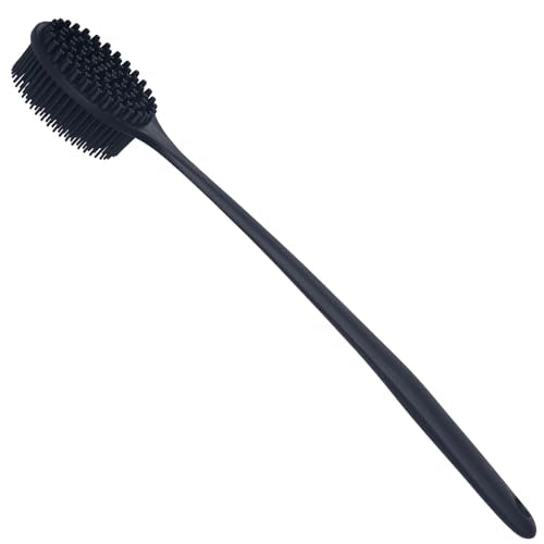 Back Scrubber Brush - Soft Silicone Bath Body Scrubber with Long Handle