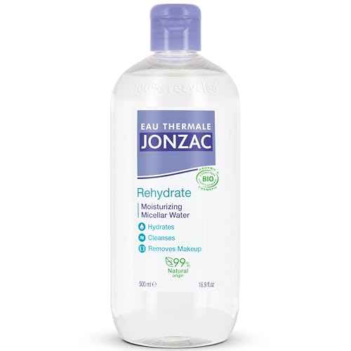 Eau Thermale Jonzac 99% Organic Micellar Water - Natural Eye & Face Makeup Remover - Hydrating With Thermal Spring Water - For Sensitive Skin - Non-Toxic - Agua Micelar Org?nica - 16.9 Fl Oz