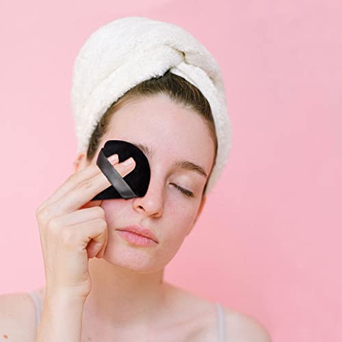 150 Pcs Powder Puff Face Soft Triangle Makeup Puff for Loose Powder Mineral Powder Body Powder Velour Cosmetic Foundation Wet Dry Sponge Makeup Tools (Black)