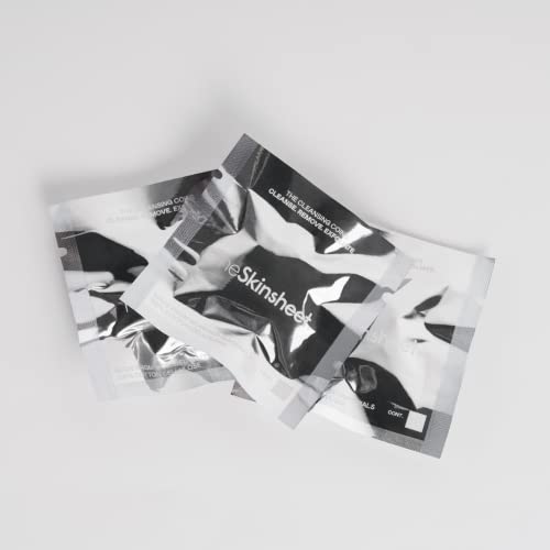 The Skinsheet Cleansing Coins, Portable Face Cloths, Travel Face Towels Compressed, Face Wipes, Dermatologist-Approved, 100% Biobased Cotton, Made in USA, 5 Count.
