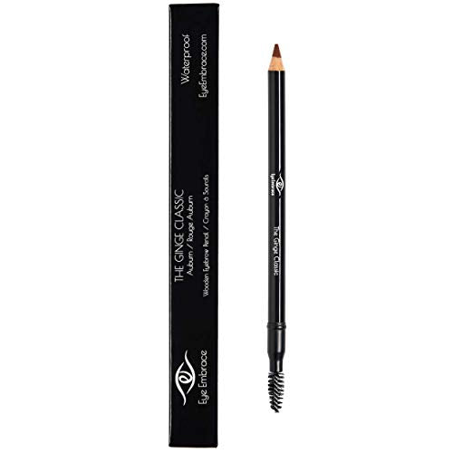 Auburn Red Eyebrow Pencil - Waterproof Wooden Pencil with Spoolie Brush