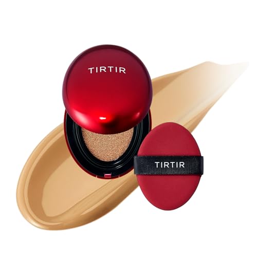 [*Mini Size*] TIRTIR Mask Fit Red Cushion Foundation | Long-Lasting, Lightweight, Buildable Coverage, Semi-Matte Finish, Korean Cushion Foundation (#29N Natural Beige, 0.15 Fl Oz)