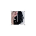 Vintage Silver Cross Chain Dangle Earrings
