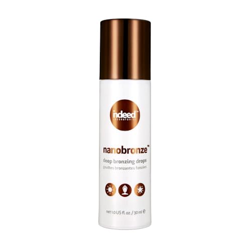 Indeed Labs Nanobronze Deep, Deep Bronzing Drops -Natural Glow Enhancer, Illuminator Highlighter Skin Tint, For An All Day Radiant Glow- With Hyaluronic Acid To Help Support Skin Barrier Repair