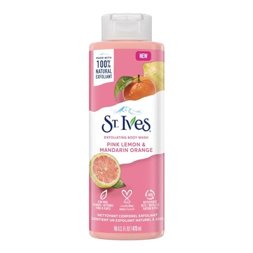 St. Ives Pink Lemon & Mandarin Orange Exfoliating Body Wash 16 Fl Ounces