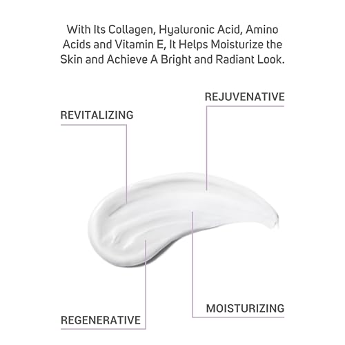 Collagen Cream for Face with Hyaluronic Acid & Vitamin E - Neck Face Moisturizer for Women & Men - Hydrating Daily Skin Care (1.69fl oz)