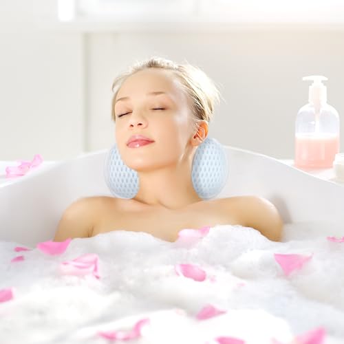 Bathtub Pillow with 4D Mesh & Suction Cups - Ergonomic Neck Support