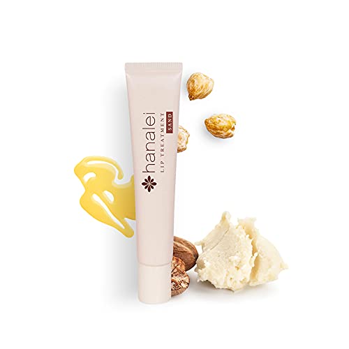 Hanalei Sugar Lip Scrub and Lip Treatment (Sand) Bundle, Made with Raw Cane Sugar and Real Hawaiian Kukui Nut Oil (Cruelty free, Paraben free)