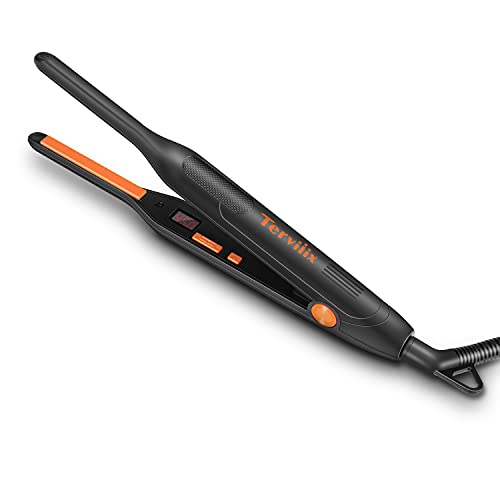 Terviiix Small Flat Iron for Short Hair, 3/10 Inch, Adjustable Temperature