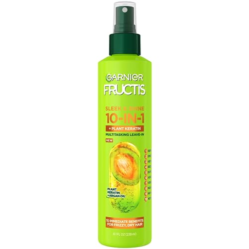 Garnier Fructis Sleek & Shine 10-in-1 Leave-In Conditioner Spray, 8.1 Fl Oz