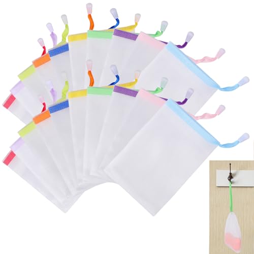 20 PCS Exfoliating Mesh Soap Bags with Drawstring - 4.7 x 3.5"