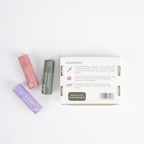 Handmade Beef Tallow Lip Balm Set - Organic & Natural Moisturizer