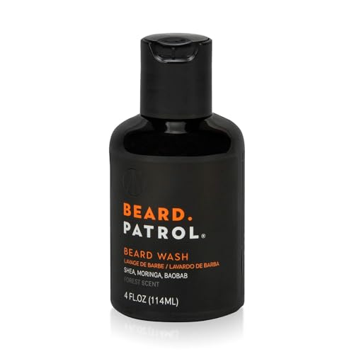 Bump Patrol Beard Patrol Beard Wash for Men ? Natural Men's Facial Hair Shampoo & Conditioner in One, Sulfate-Free Mustache Cleanser and Moisturizing Soap, Forest Scent - 4 fl oz - Pack 1