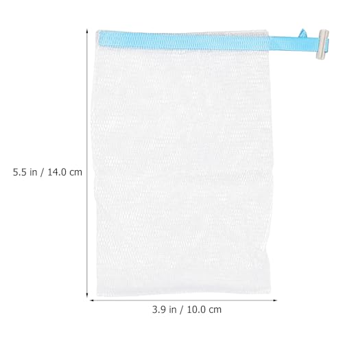 8Pcs Facial Cleansing Foaming Nets with Alloy Clips - Soap Mesh Bags