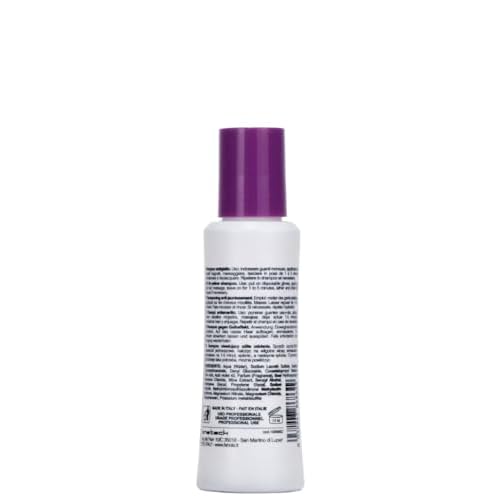 Fanola No Yellow Shampoo Travel Size - With Purple Violet Pigments To Eliminate Unwanted Yellow Tones & Brassiness In Platinum, Light Blonde, Gray, Bleached, or Highlighted Hair 3.38oz