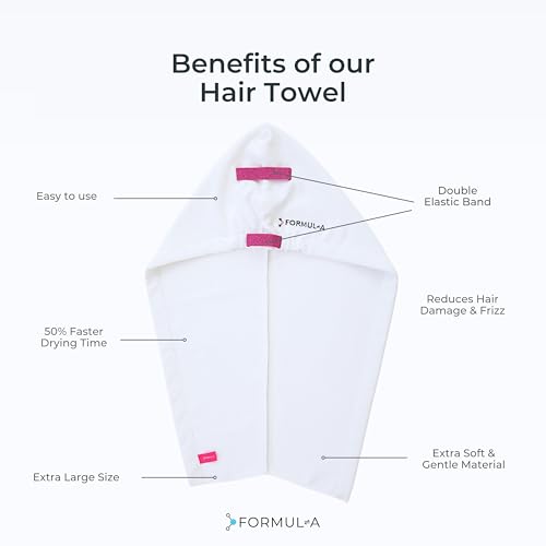 FORMUL-A Microfiber Hair Towel Wrap – Fast Drying, Anti-Frizz