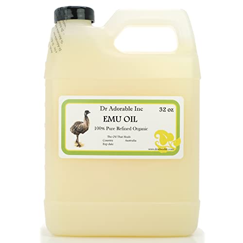 Dr Adorable - 32 oz - Australian Emu Oil - 100% Pure Natural Triple Refined Organic