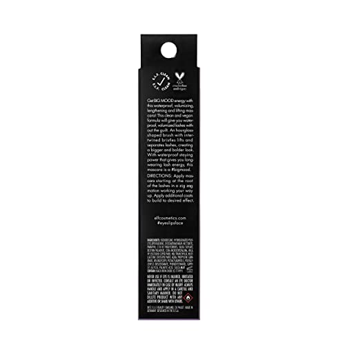 e.l.f. Big Mood Waterproof Mascara – Bold Volume & Lifted Lashes