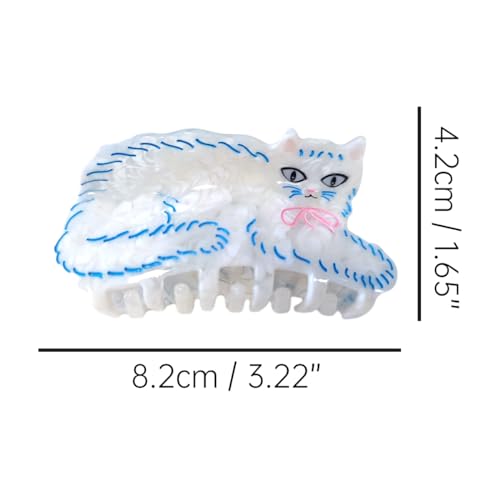 Pretty Cat Hair Clips,Cellulose Acetate Hair Clips,Small Claw Clips for Girl,Hair Accessories