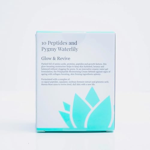 BioMiracle Sienna Rose Polypeptide Moisturizing Cream, Glow & Revive, 10 Peptides and Pygmy Waterlily, 50 ml / 1.69 fl oz