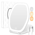 COSYGLOW Portable Makeup Mirror with Light, Hexagon LED Vanity