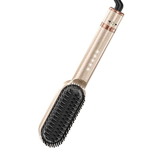 Straightening Crimper for Black Women, Cepillo Alisador de Cabello