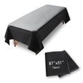 Reusable Massage Table Sheets, 87" x 51" Waterproof Massage Bed Cover PVC Wax Mat Pad Esthetician Bed Covers for Therapy Tattoo Beauty Salon SPA (Black 2pcs)