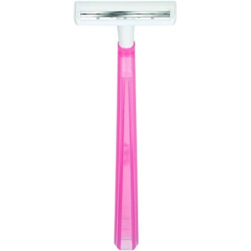 BIC Twin Lady Sensitive Razors, Disposable Razors with Two Blades for a Smooth and Precise Shave, Pack of 15