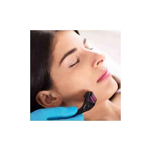 Derma Roller 1.0mm for Face, Body and Scalp - Derma Roller for Men and Women with 540 Micor Roller - Beard Roller for Hair & Beard