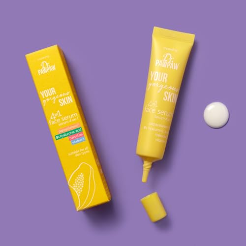 Dr. PawPaw Your Gorgeous Skin 4 In 1 Face Serum - Vitamin C Serum with Papayaluronic and Papaya Extract - Hyaluronic Acid Serum for Face - 1.01 oz
