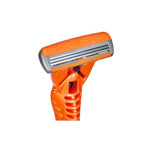 Bic 3 Hybrid Men's Triple-Blade Razors, Pack with 1 Handle + 6 Refills - Lubricating Strip with 3 Blades and Pivoting Head for a Smooth, Precise Shave