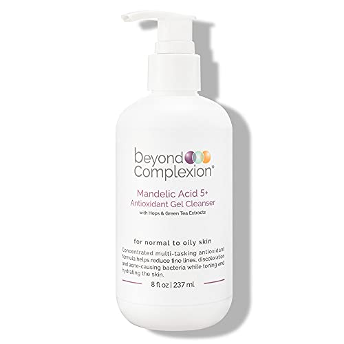 Mandelic Acid 5+ Face Wash Cleanser Antioxidant Gel - Gentle Exfoliating Foaming Facial Acid Wash