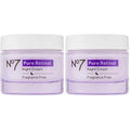 No7 Pure Retinol Night Cream - Collagen-Boosting Retinol Cream that Visibly Smoothes, Plumps & Firms Complexion - Dermatologist Approved & Fragrance-Free (1.69 Fl Oz) (Pack of 2)