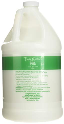 TRIPLE LANOLIN Aloe Vera Lotion,1 Gallon