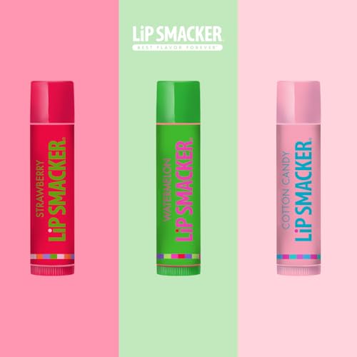 Lip Smacker Flavored Lip Balm Trio - Strawberry, Watermelon & Dr. Pepper