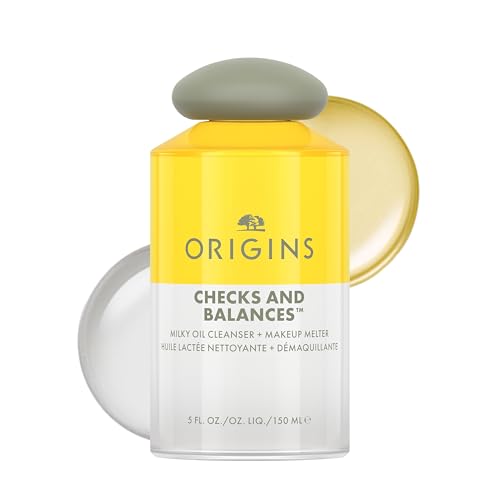 Origins Milky Oil Cleanser & Makeup Remover with Squalane, Vegan, 5 Fl Oz