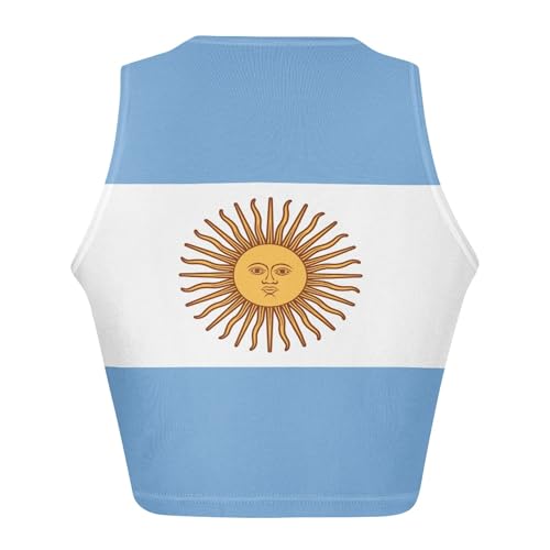 Argentina Flag Crop Top Tank for Women
