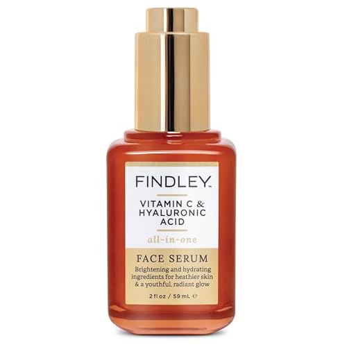 Findley All-in-One Face Serum with Vitamin C and Hyaluronic Acid - Hydrating & Anti-Aging | Promotes Youthful, Radiant Skin | Reduces Fine Lines & Wrinkles (2 Fl Oz)