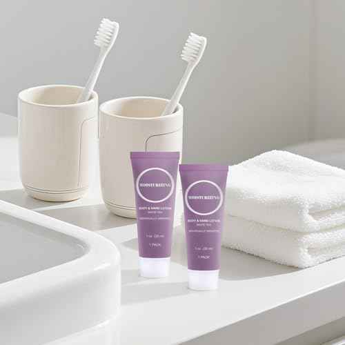 Travel Size Body Lotion, Small Hand Cream Lotion Bulk, Nourishing Extra Dry Skin Individually Wrapped Mini Bottle Shower Moisturizer Lotion Toiletries for Travel Hotel Homeless 1 oz (Pack of 100)