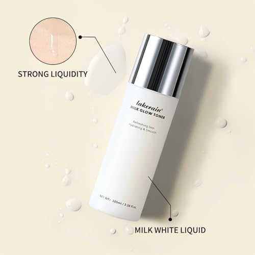 Milk Glow Toner for Face - Deep Hydrating Milky Facial Toner with Niacinamide, Refreshing Skin, Moisturizer & Smooth, Ordinary Toner Skin Care, Cruelty Free, Vegan (100ml)