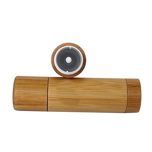 Bamboo Lip Balm Tubes, 5.5g Refillable - Set of 4