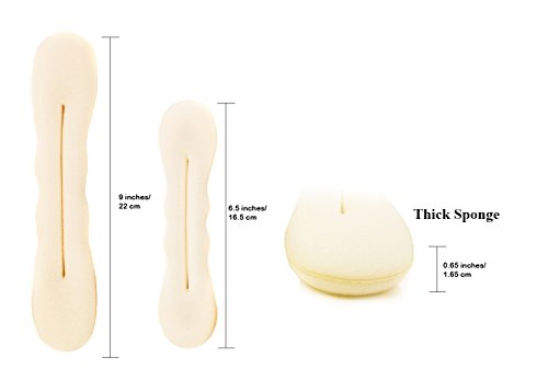 Hair Bun Maker Sponge Donuts, 4-Pack Large & Small