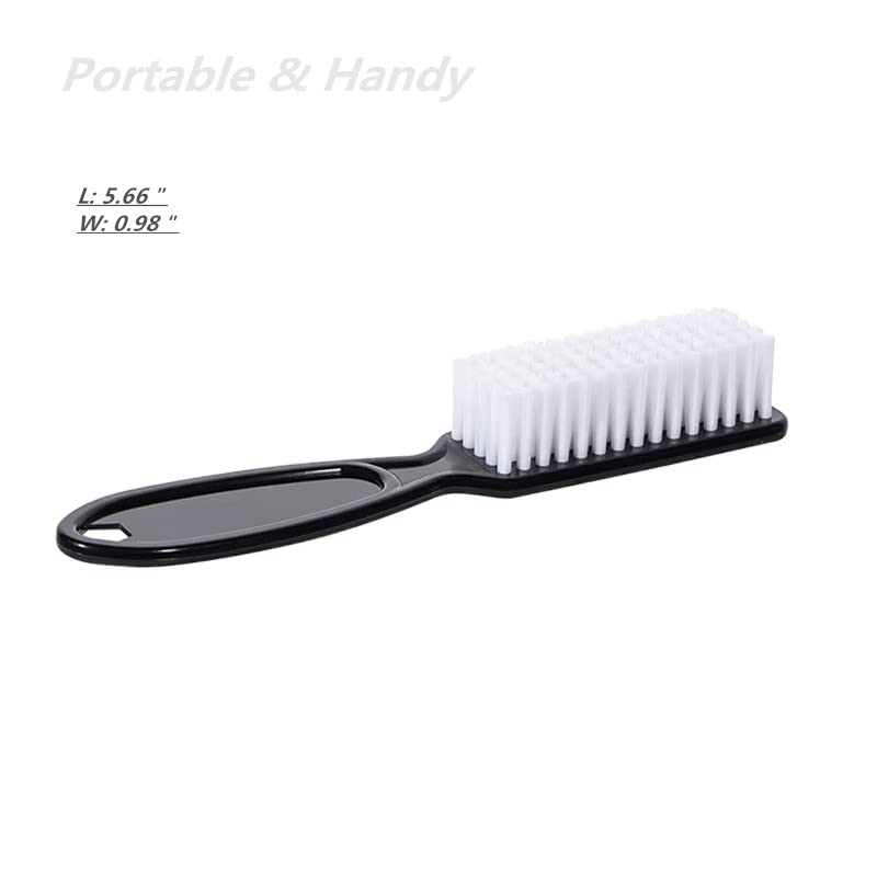 Handle Grip Nail Brush Set - Black 6-Pack for Manicure & Cleaning