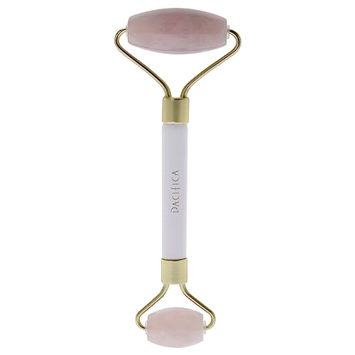 Rose Quartz Facial Roller for Anti-Aging Skin Care & Puffiness Reduction