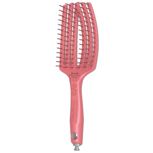 Olivia Garden CurlyHair Brush for Wet or Dry Hair - Curly Hair Brush for Detangling, Product Layering, Curl Encouragement, Scalp Care