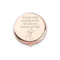 WUSUANED Cute Deer Makeup Mirror It¡¯s Not What We Have in Life It¡¯s Who We Have in Our Life Mirror Movie Fans Gift Deer Lover Gift