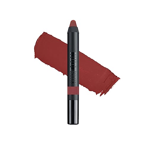 Nudestix Intense Matte Lip + Cheek Pencil, Lipstick + Lip Liner + Cheek Blush Tint, Multi Use Makeup for Long Lasting Color, Smooth Coverage, Shade: Retro