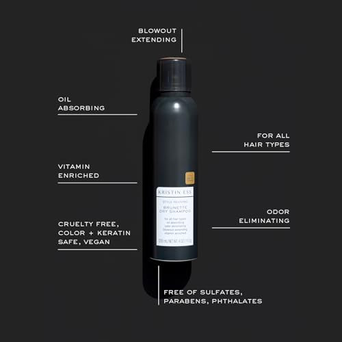 Kristin Ess Brunette Dry Shampoo Spray for Dark Hair | Oil Absorbing
