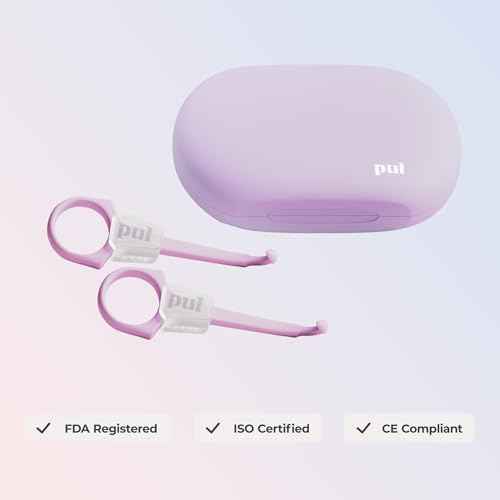 PUL Aligner Care Convenience Kit – Case + 2-in-1 Tool for Invisalign, Retainers, Partial Dentures, Mouth & Night Guards & More – Purple Case & 2-Pack of Purple Aligner Seating Chewie & Removal Tool